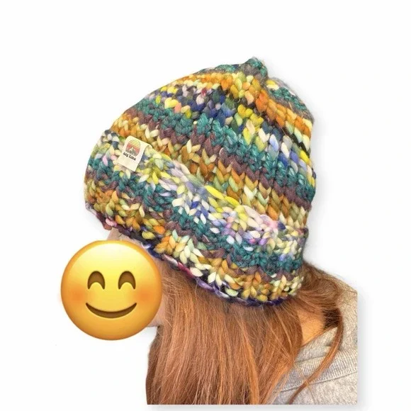 Retro 70s Inspired Handmade OOAK Hand Dyed Merino Grandma Core Cozy - Picture 1 of 4